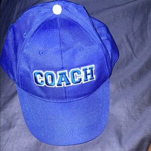 Blue Baseball Cap with Curved Brim